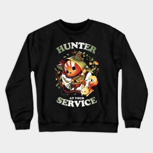 Hunter's Call - Cute Cat Gamer Crewneck Sweatshirt